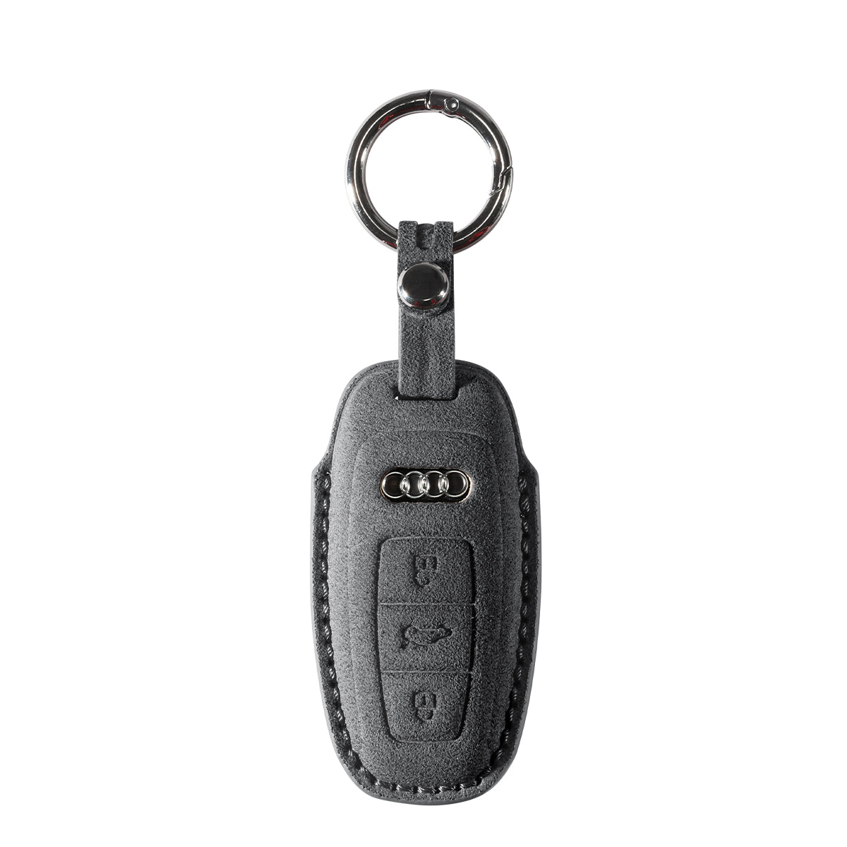 Alcantara Car Key Fob Cover for Audi | Model B with Buckle - Space Grey