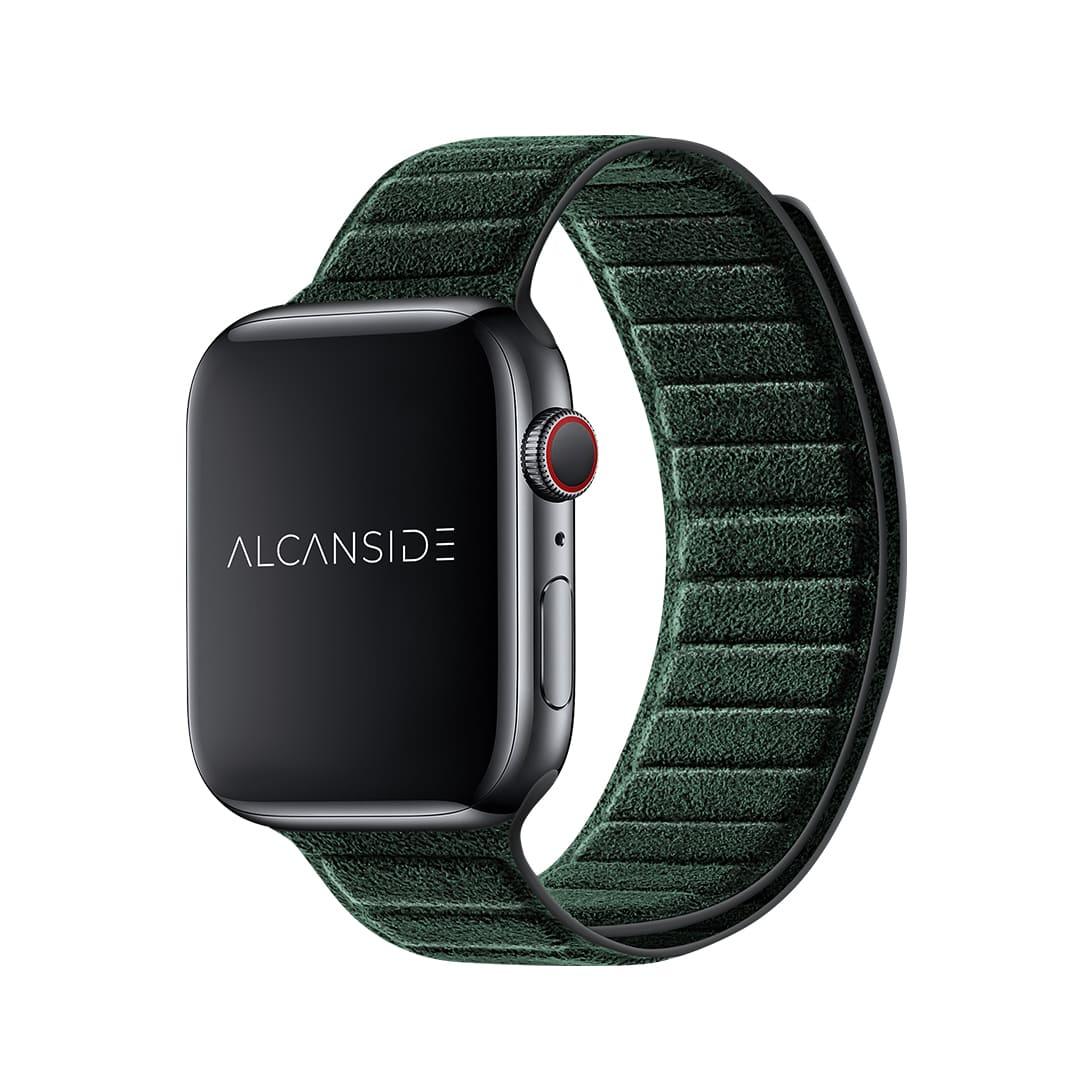Alcantara-Apple-Watch-Armband – Alpingrün – 42/44/45 mm und Ultra (49mm)