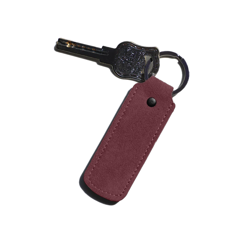 Alcantara Keychain - Wine Red