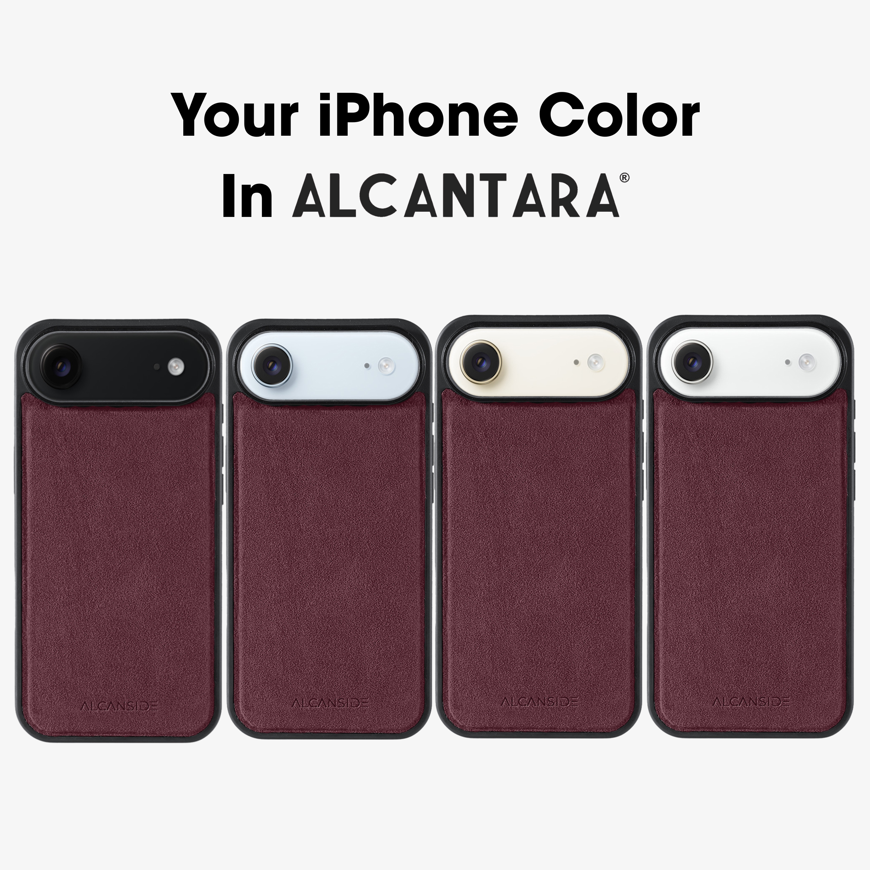 iPhone 17 Air - Alcantara Back Cover - Wine Red