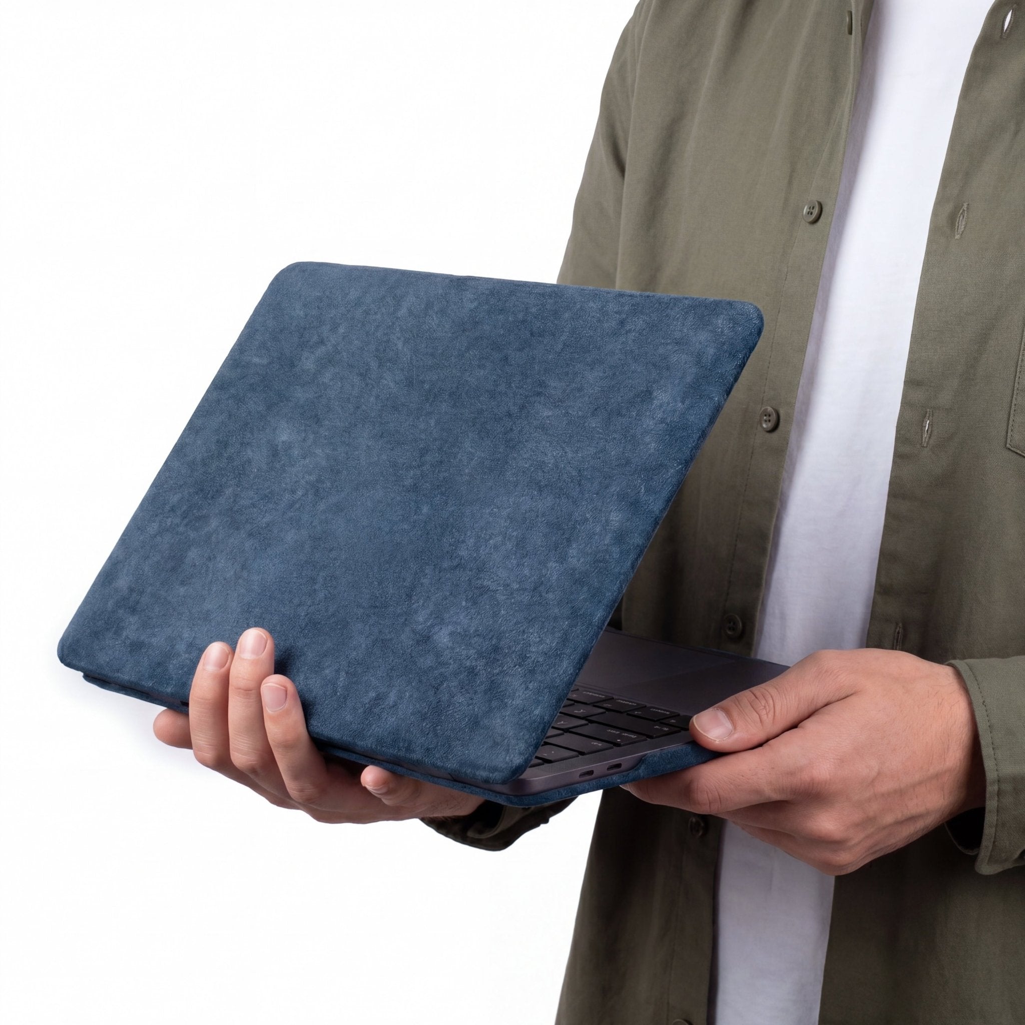 Alcantara MacBook Air Cover - For 13.6 inch (2022 M2 - 2025 M4) - Ocean Blue - Alcanside