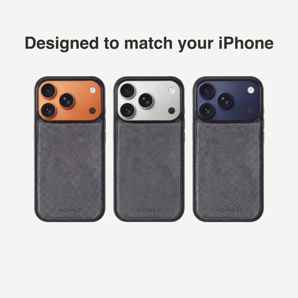 iPhone 17 Pro - Alcantara Back Cover - Nardo Gray - Alcanside