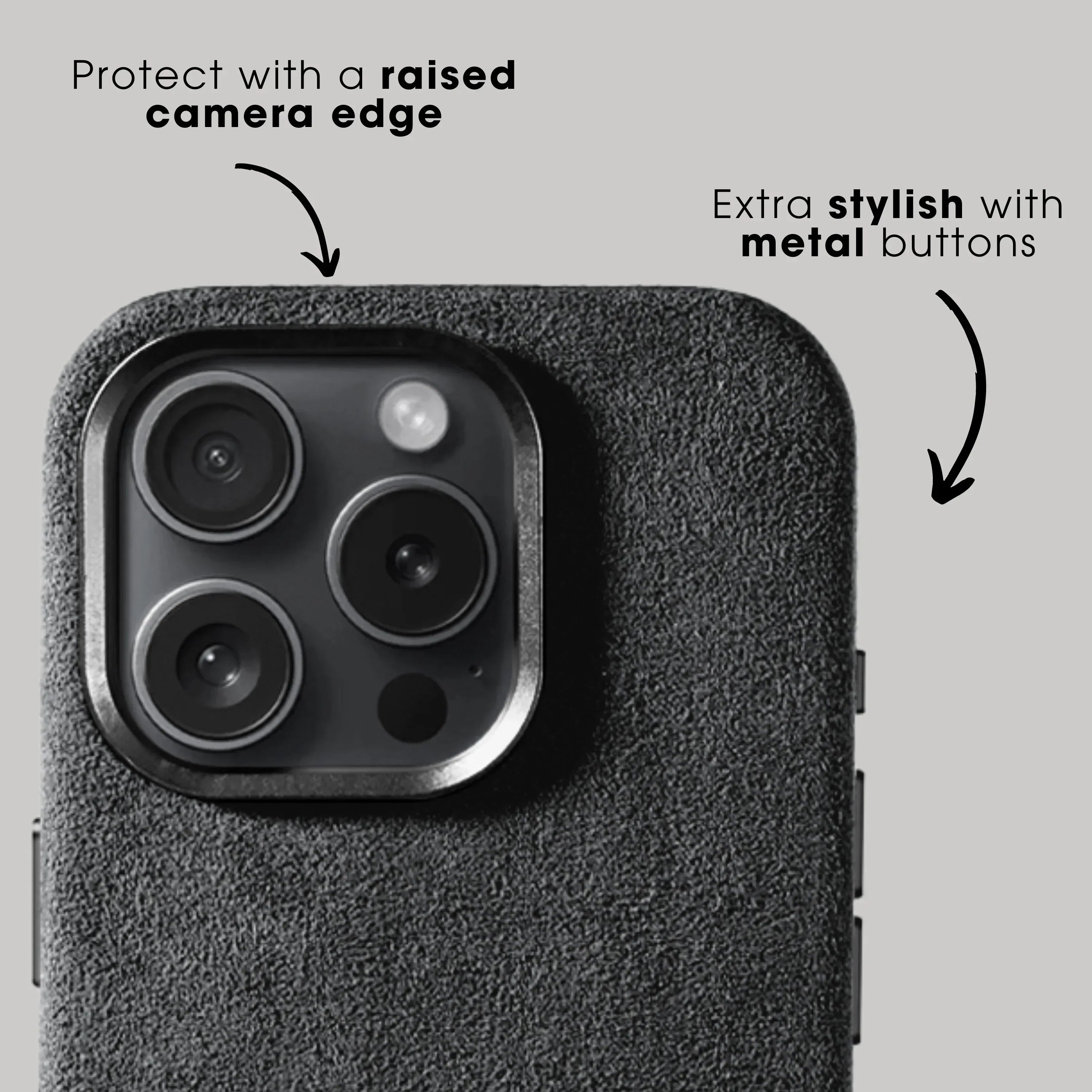 iPhone 16 Pro Max – Alcantara-Hülle – Space Grau