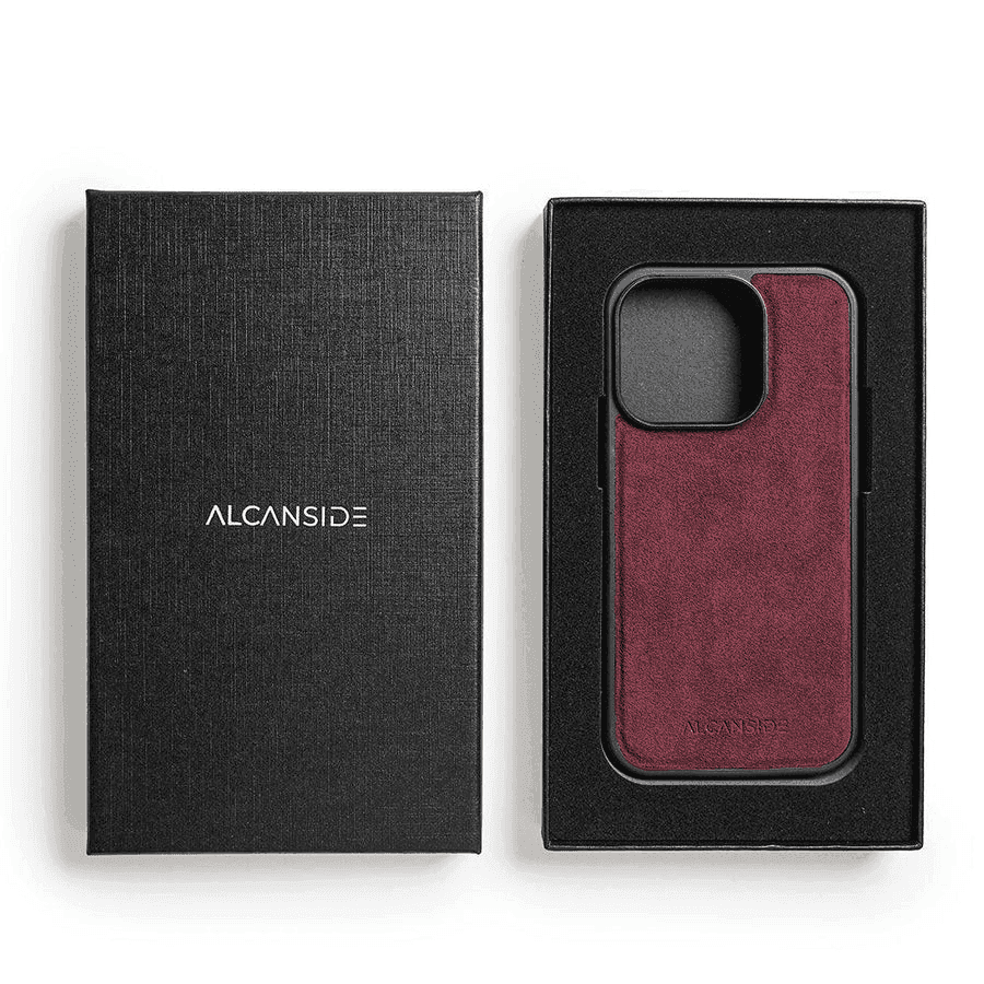 iPhone 16 Pro Max - Alcantara Back Cover - Wine Red