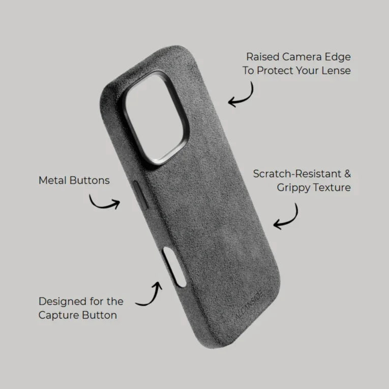 iPhone 16 Pro - Alcantara Case - Nardo Gray