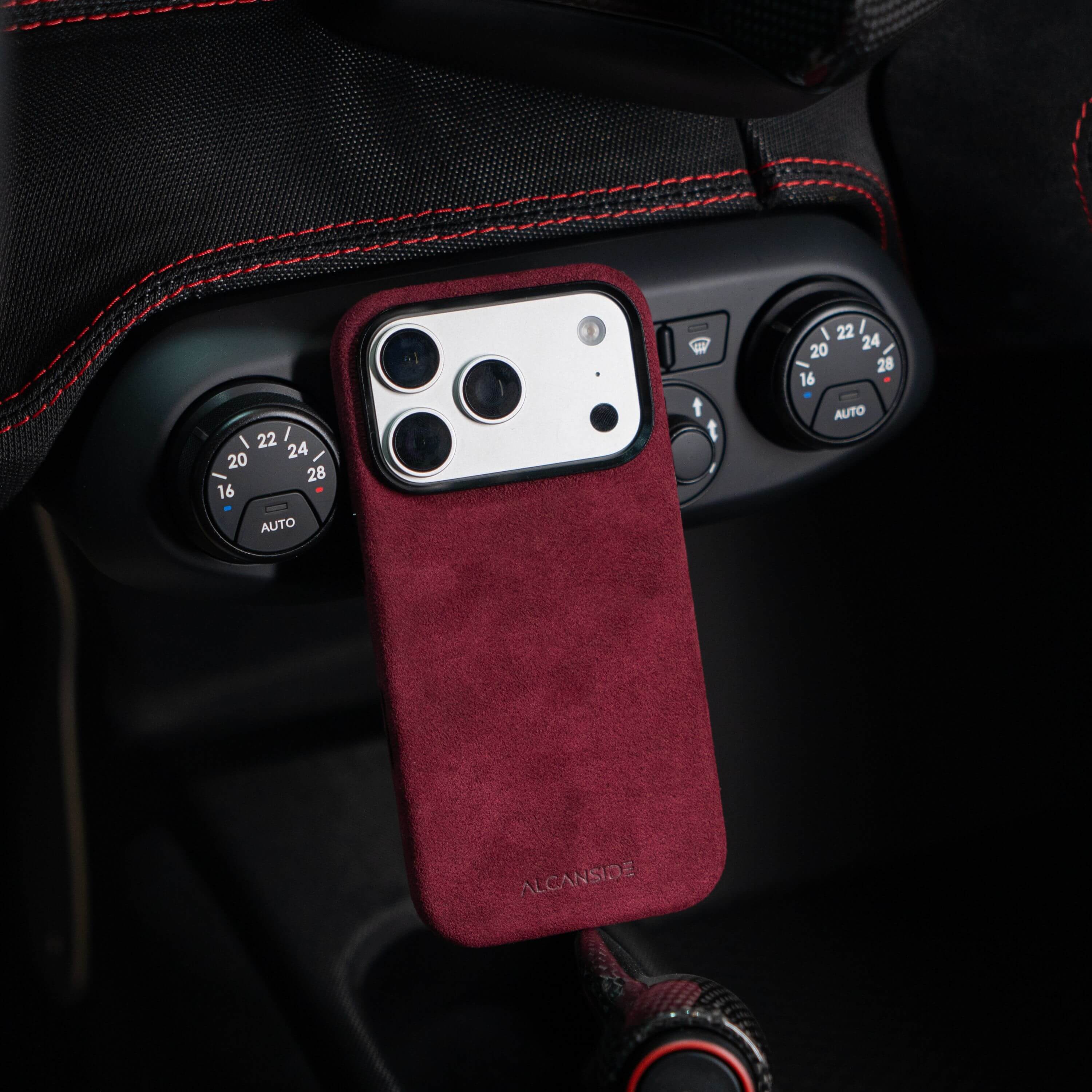 iPhone 17 Pro Max - Alcantara Case - Wine Red