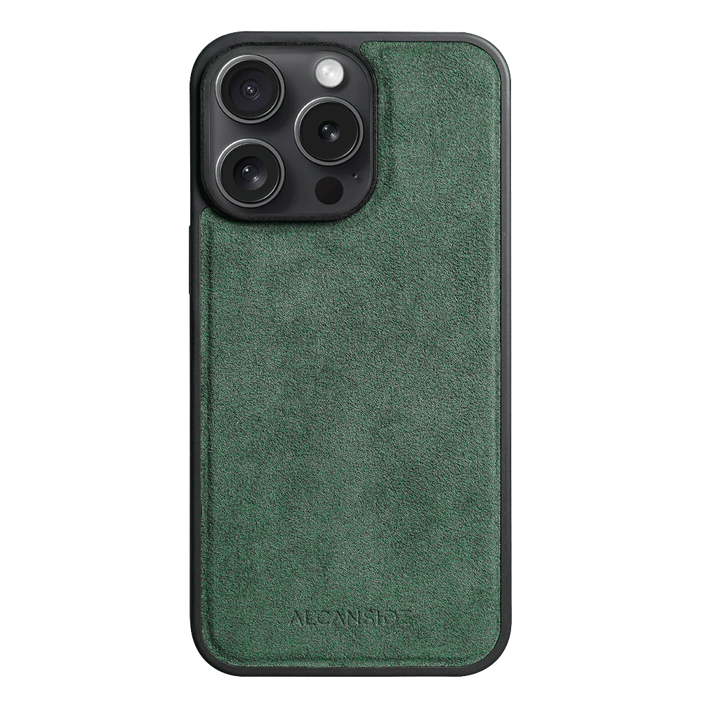 iPhone 12 & 12 Pro - Alcantara Back Cover - Midnight Green - Alcanside