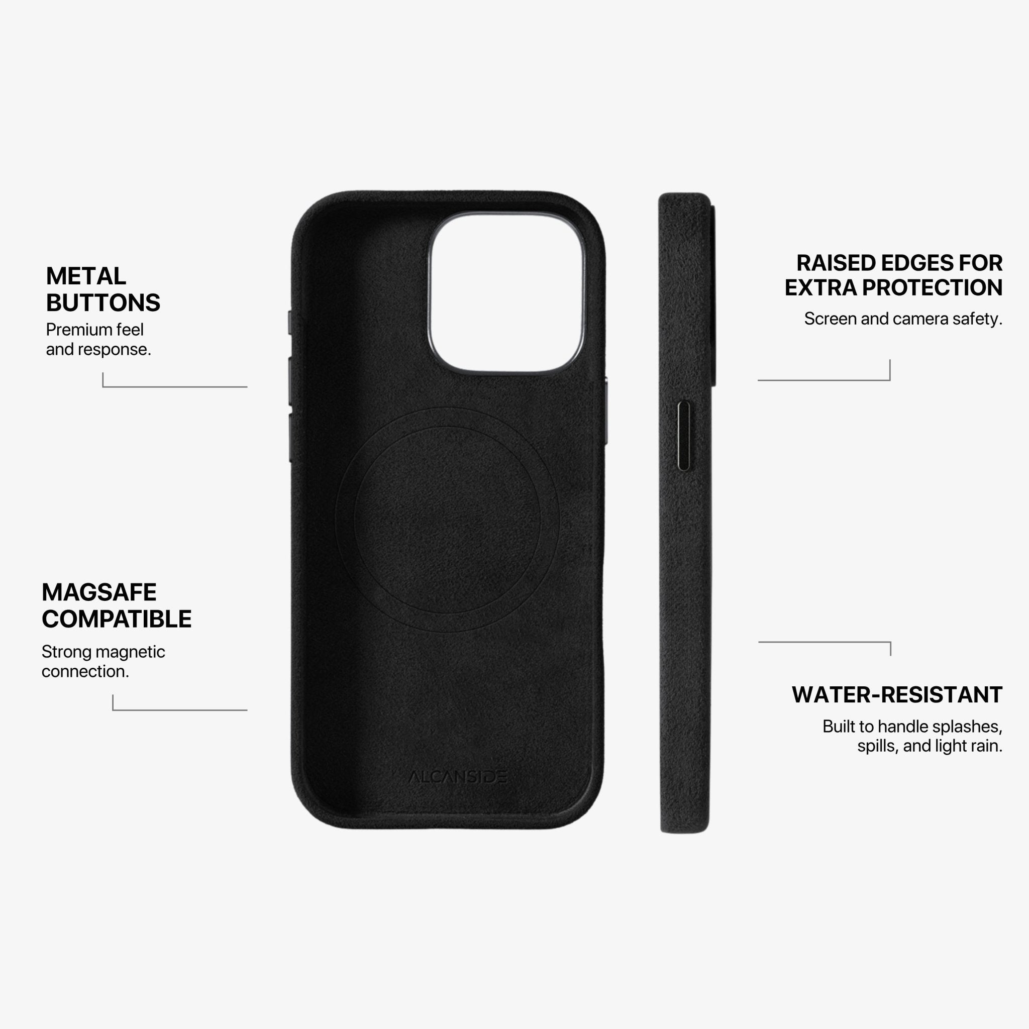 iPhone 15 - Alcantara Case - Deep Black - Alcanside