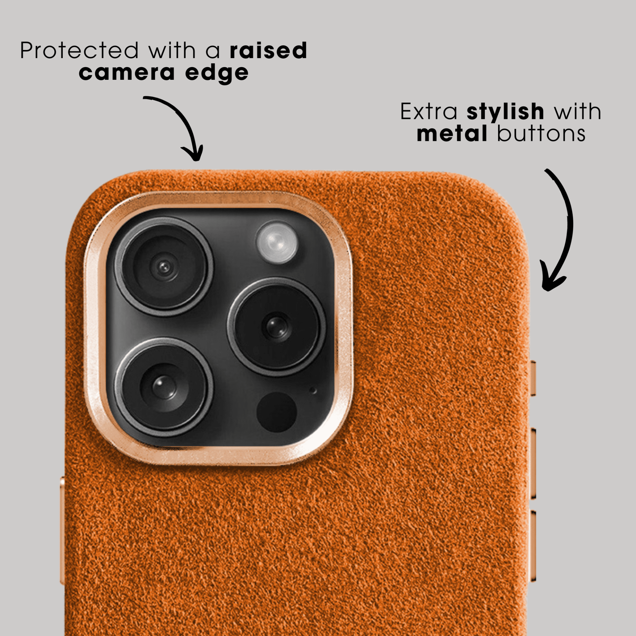 iPhone 15 Pro Max - Alcantara Case - Orange - Alcanside