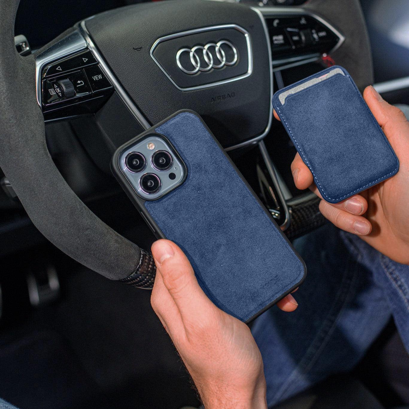 iPhone 16 Plus - Alcantara Back Cover - Ocean Blue - Alcanside