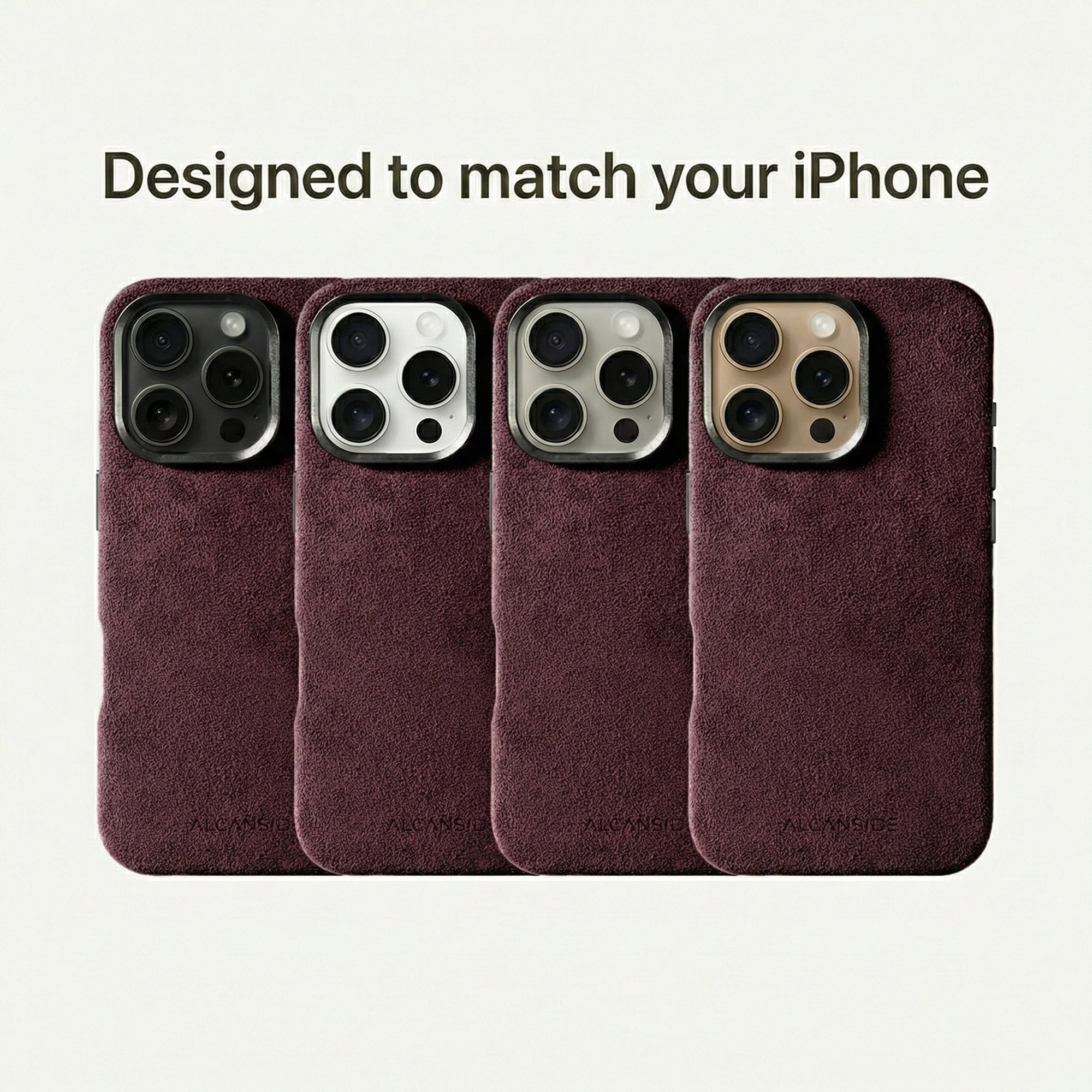 iPhone 16 Pro - Alcantara Case - Wine Red - Alcanside