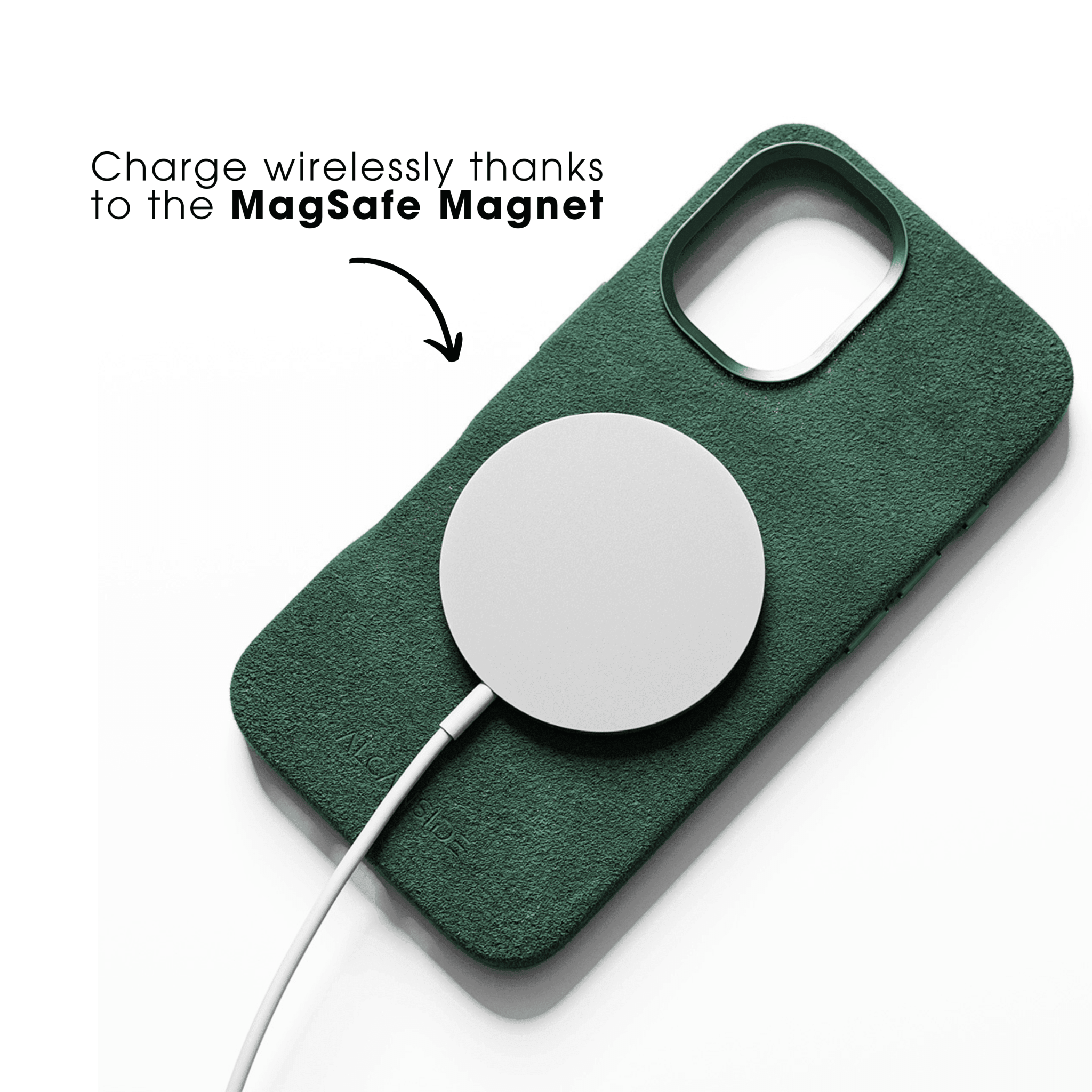 iPhone 16e - Alcantara Case - Midnight Green - Alcanside