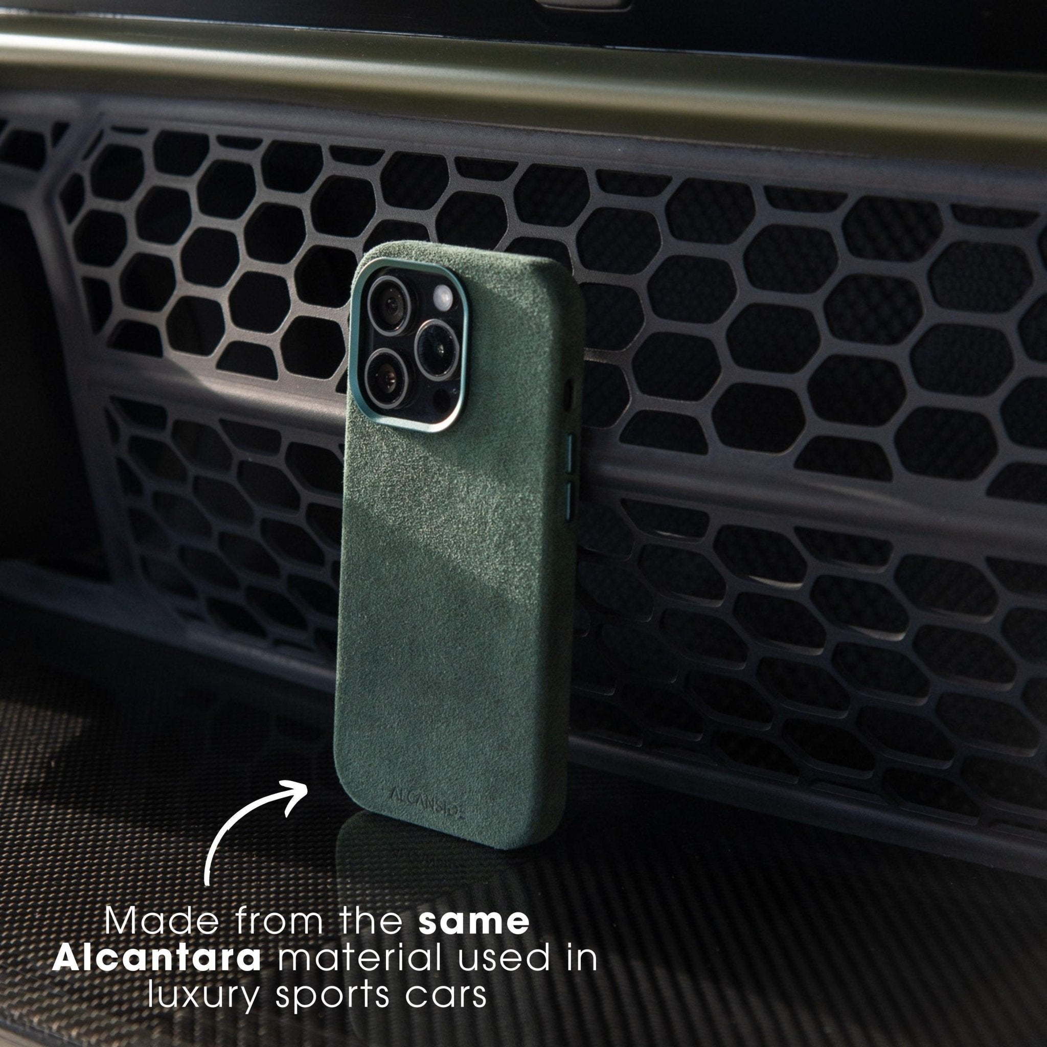 iPhone Alcantara Case - Midnight Green - Alcanside