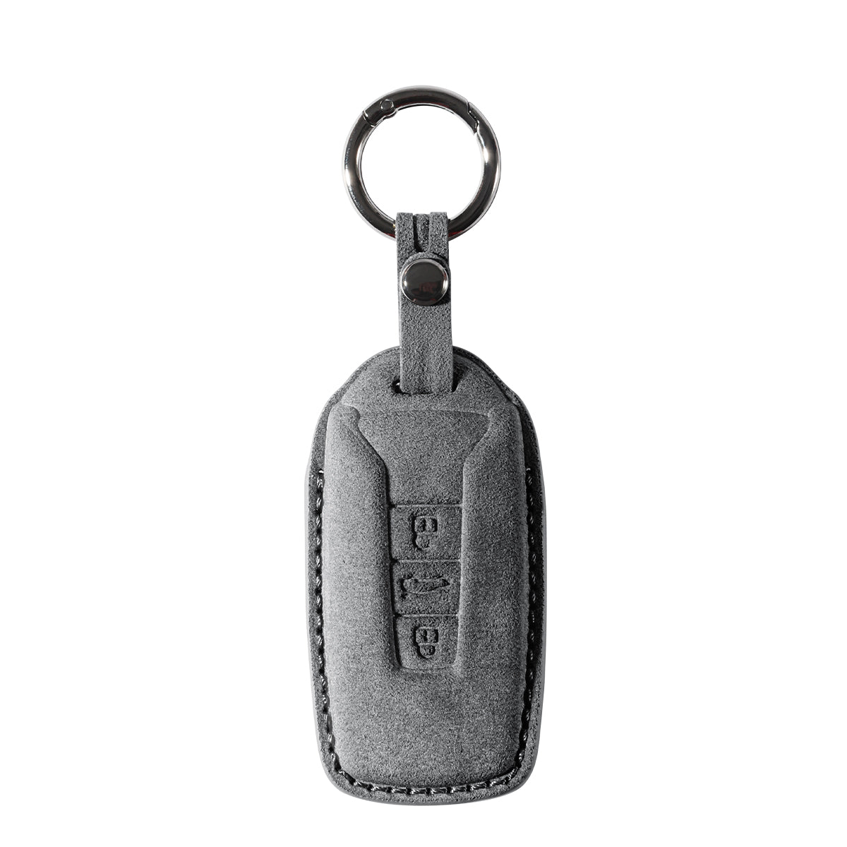 Alcantara Car Key Fob Cover for Volkswagen | Model G with Buckle - Space Grey