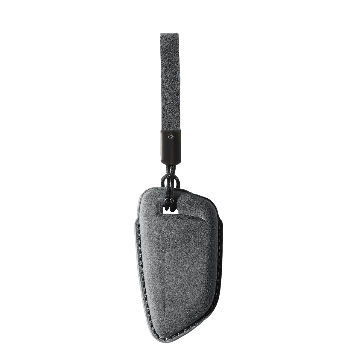 Alcantara Car Key Fob Cover for BMW | Model E with Buckle - Space Grey
