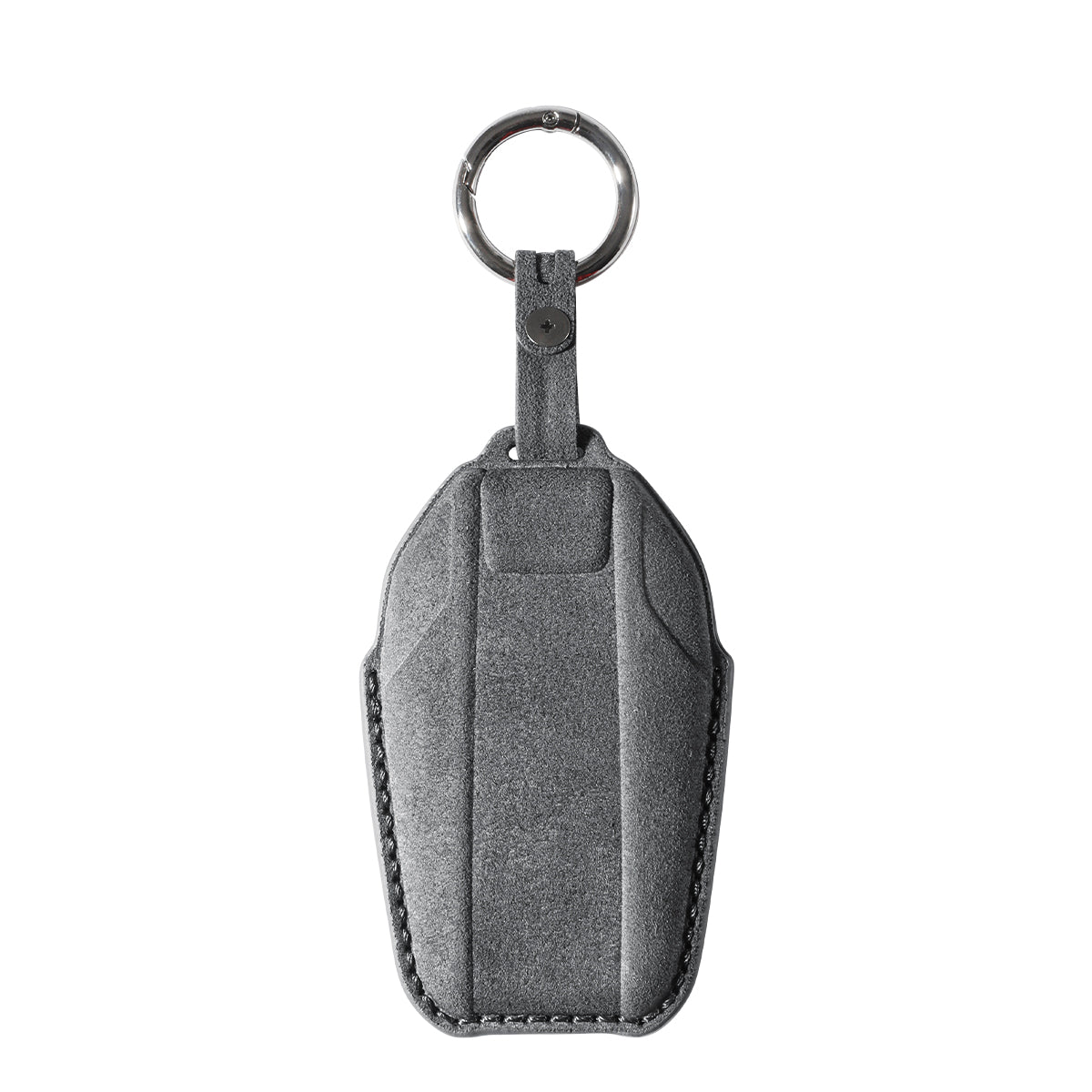 Alcantara Car Key Fob Cover for BMW | Model C with Buckle - Space Grey