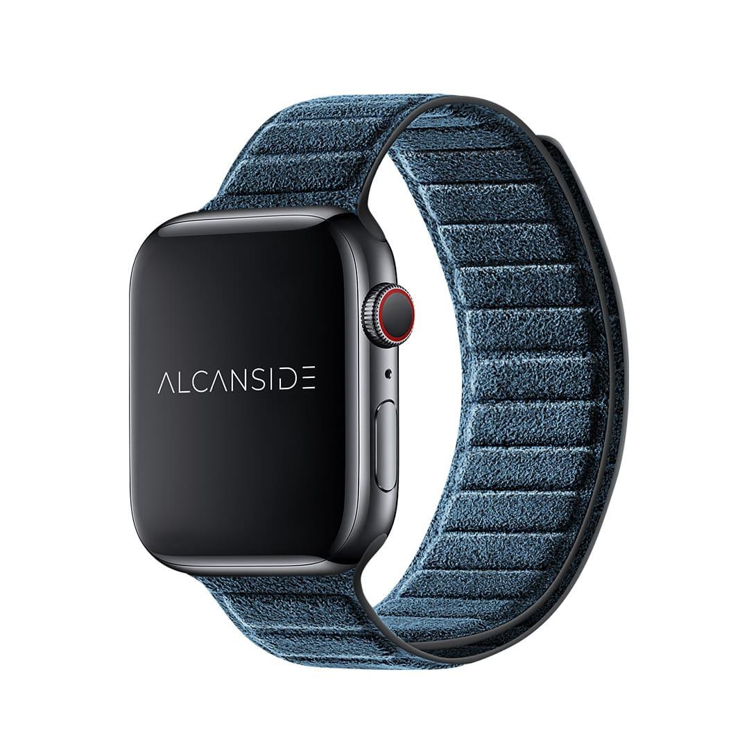 Alcantara-Apple-Watch-Armband – Meerblau – 42/44/45 mm und Ultra (49mm)