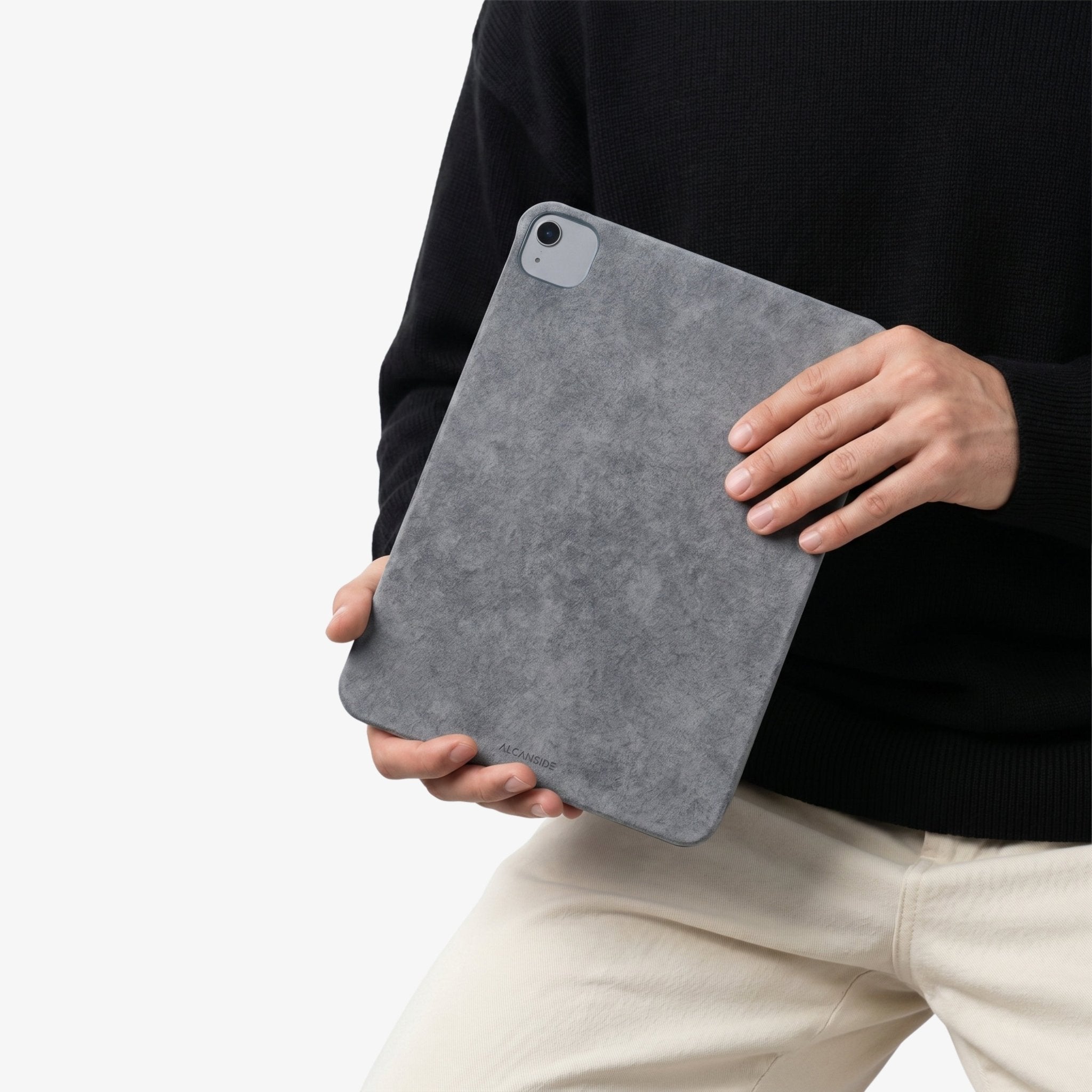 Alcantara iPad Cover - For iPad Air 2026  (13 inch) - Nardo Gray - Alcanside
