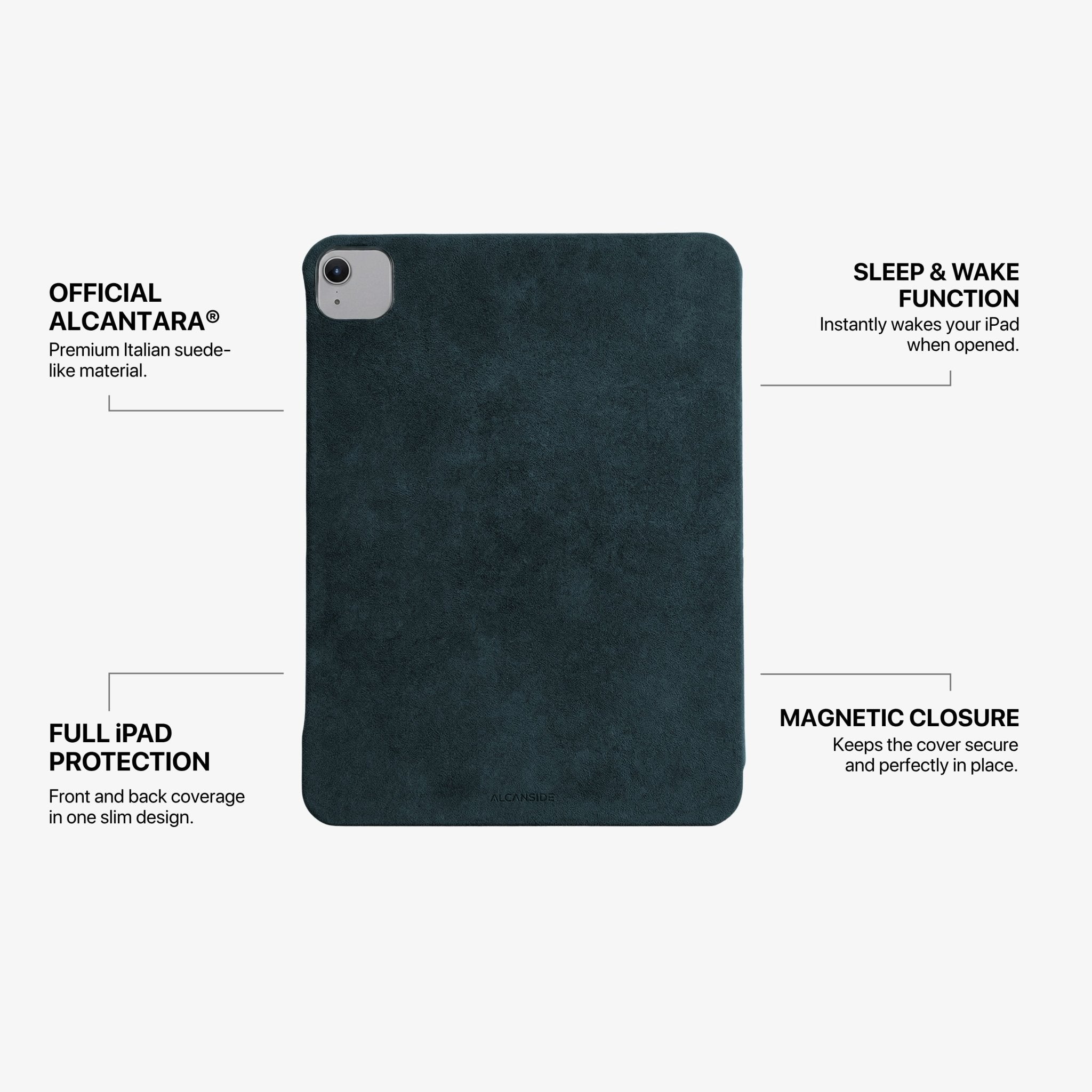 Alcantara iPad Cover - For iPad Air 2026  (13 inch) - Navy Blue - Alcanside