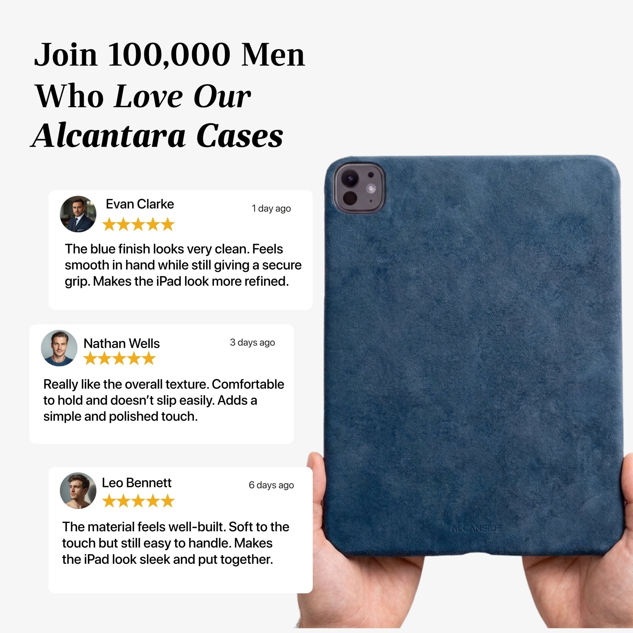 Alcantara iPad Cover - For iPad Pro (11 inch) - Ocean Blue - Alcanside
