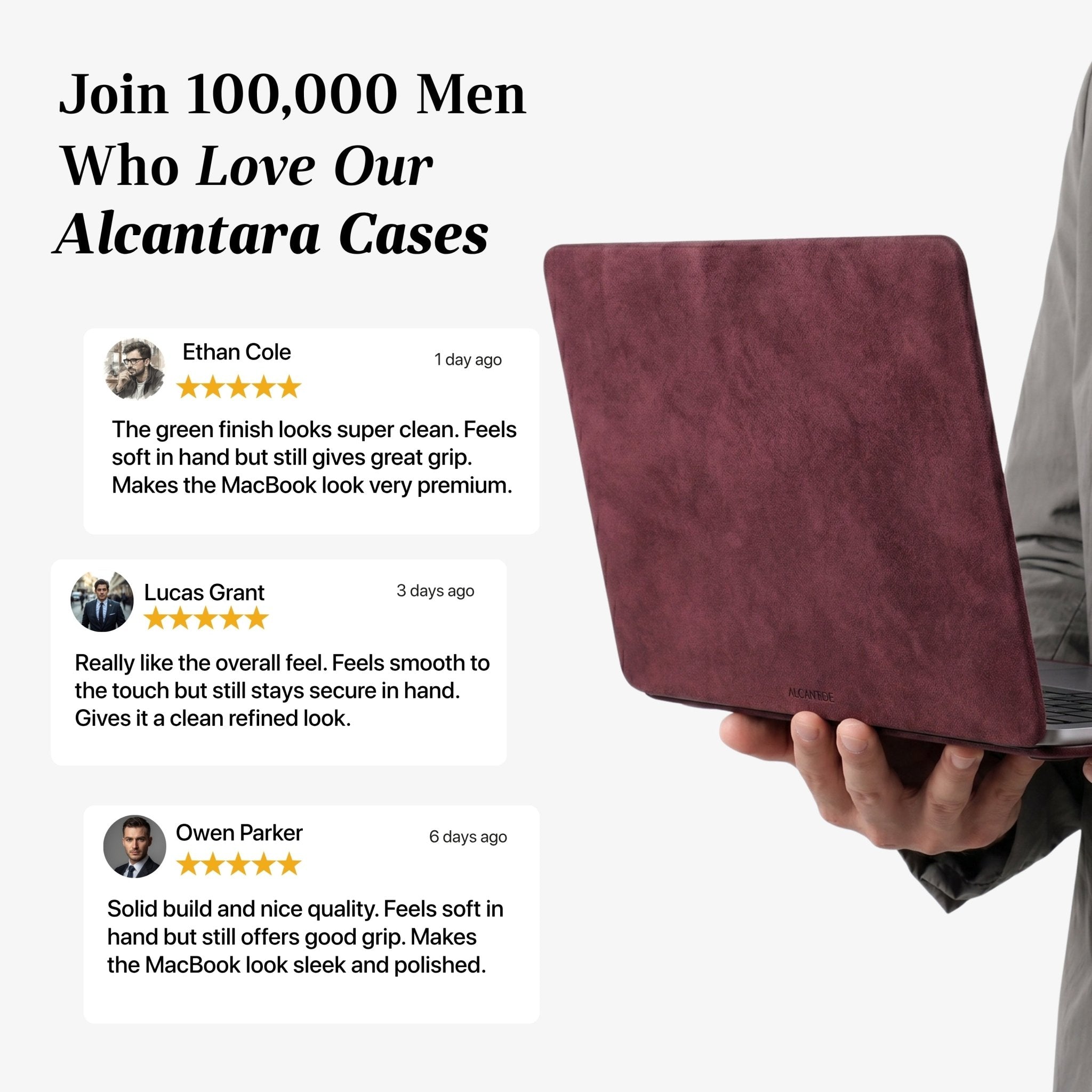 Alcantara MacBook Neo Cover – For 13 inch (2026) – Wine Red - Alcanside