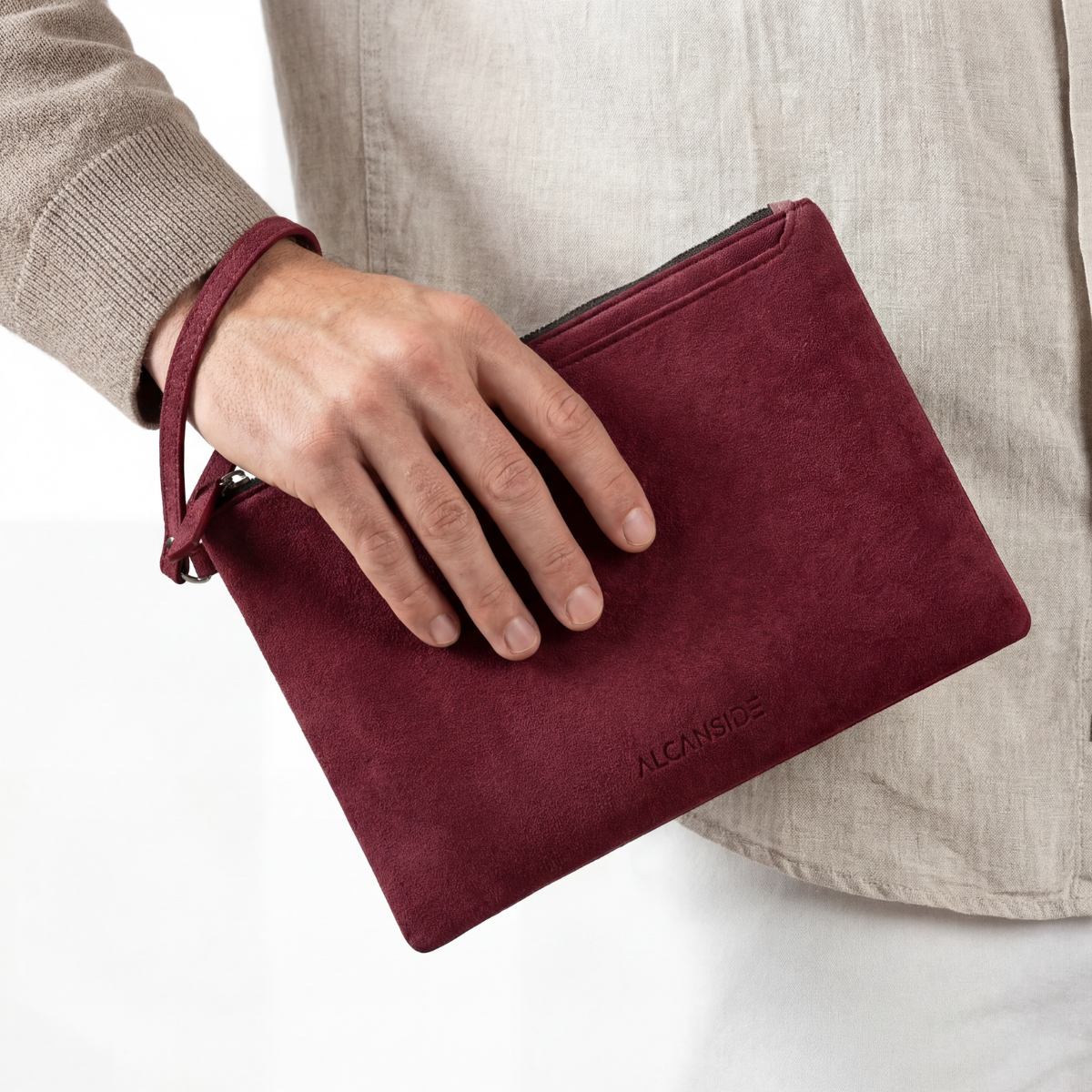 Alcantara Pouch - Wine Red