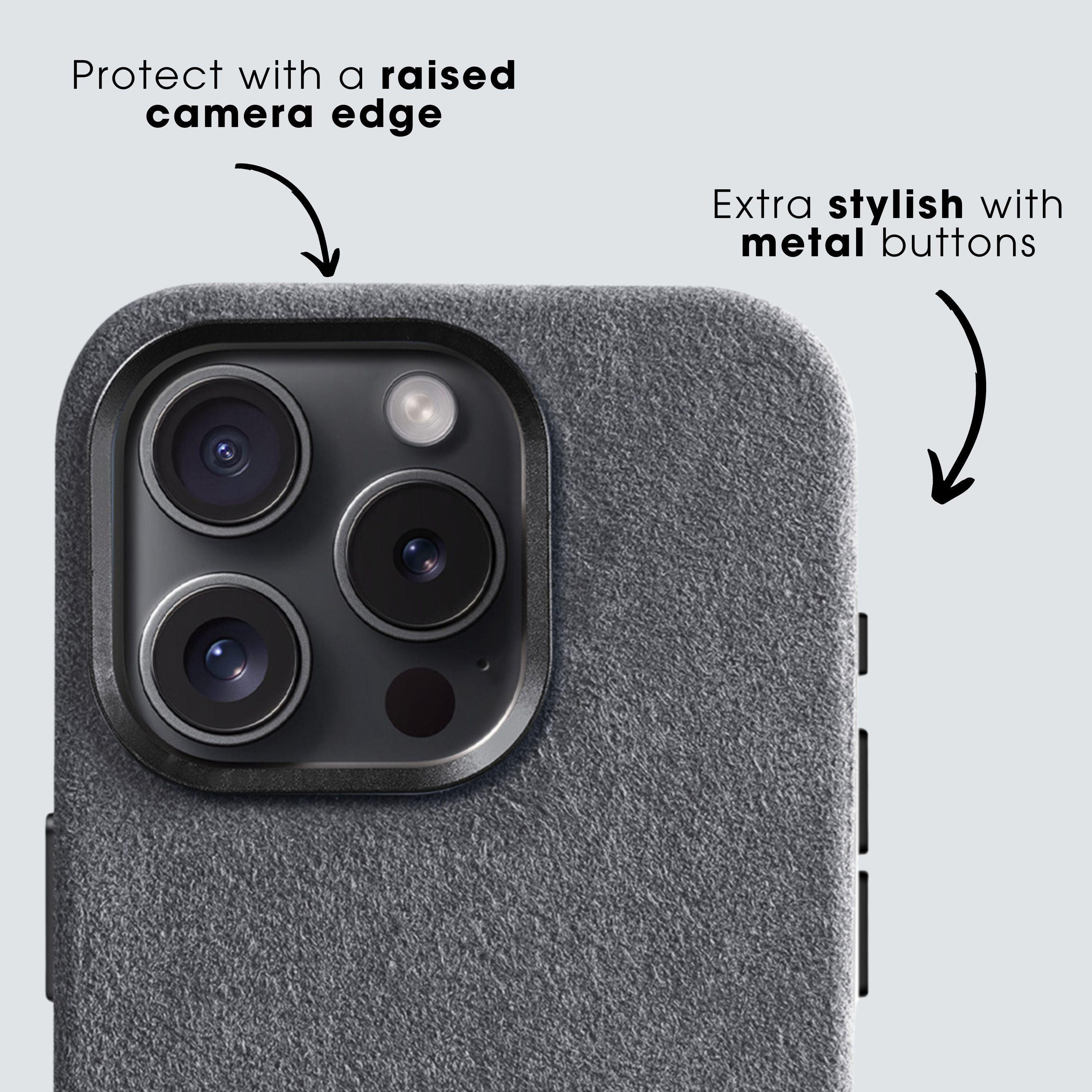 iPhone 15 Pro - Alcantara Case - Nardo Gray - Alcanside