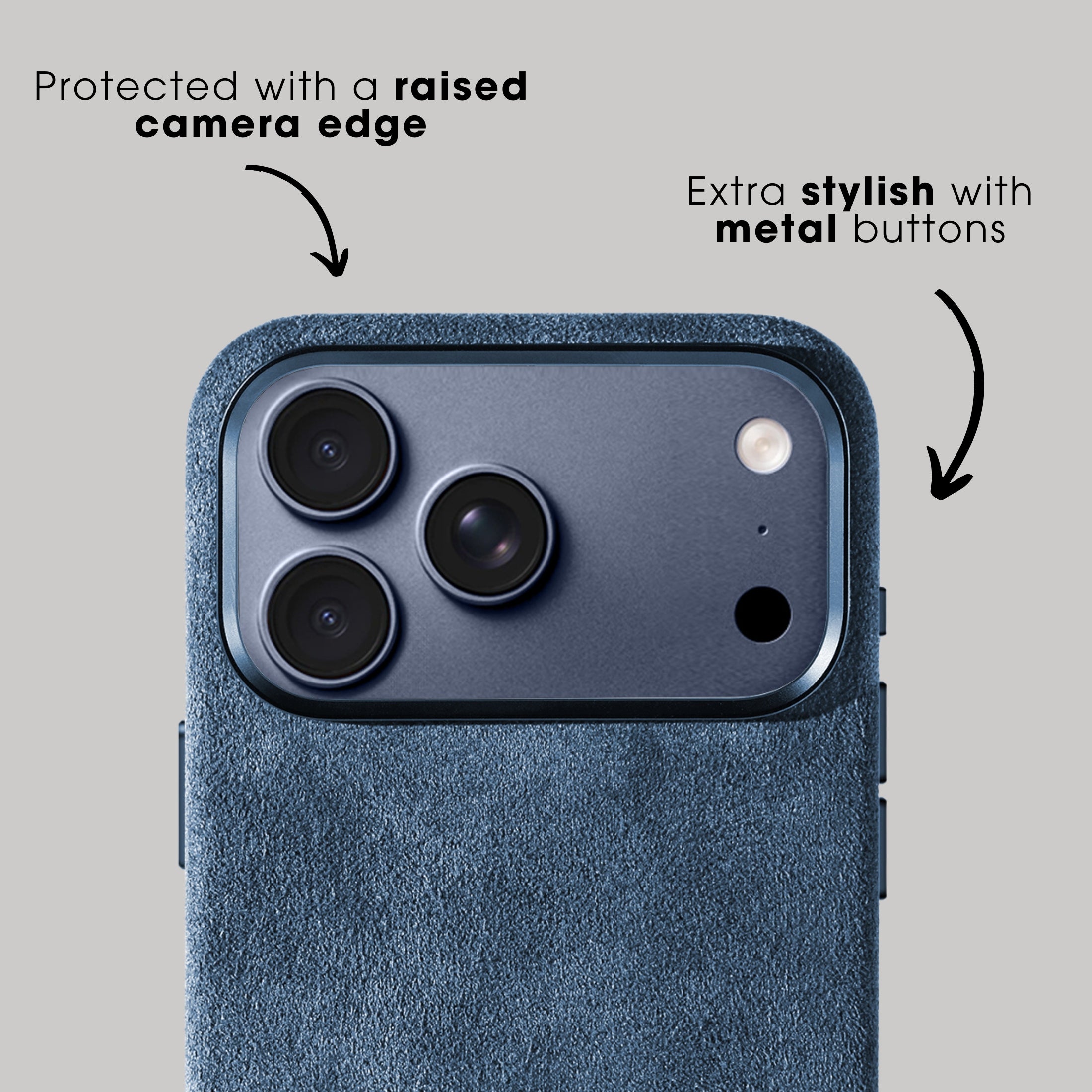 iPhone Alcantara Case + Magsafe Wallet - Ocean Blue