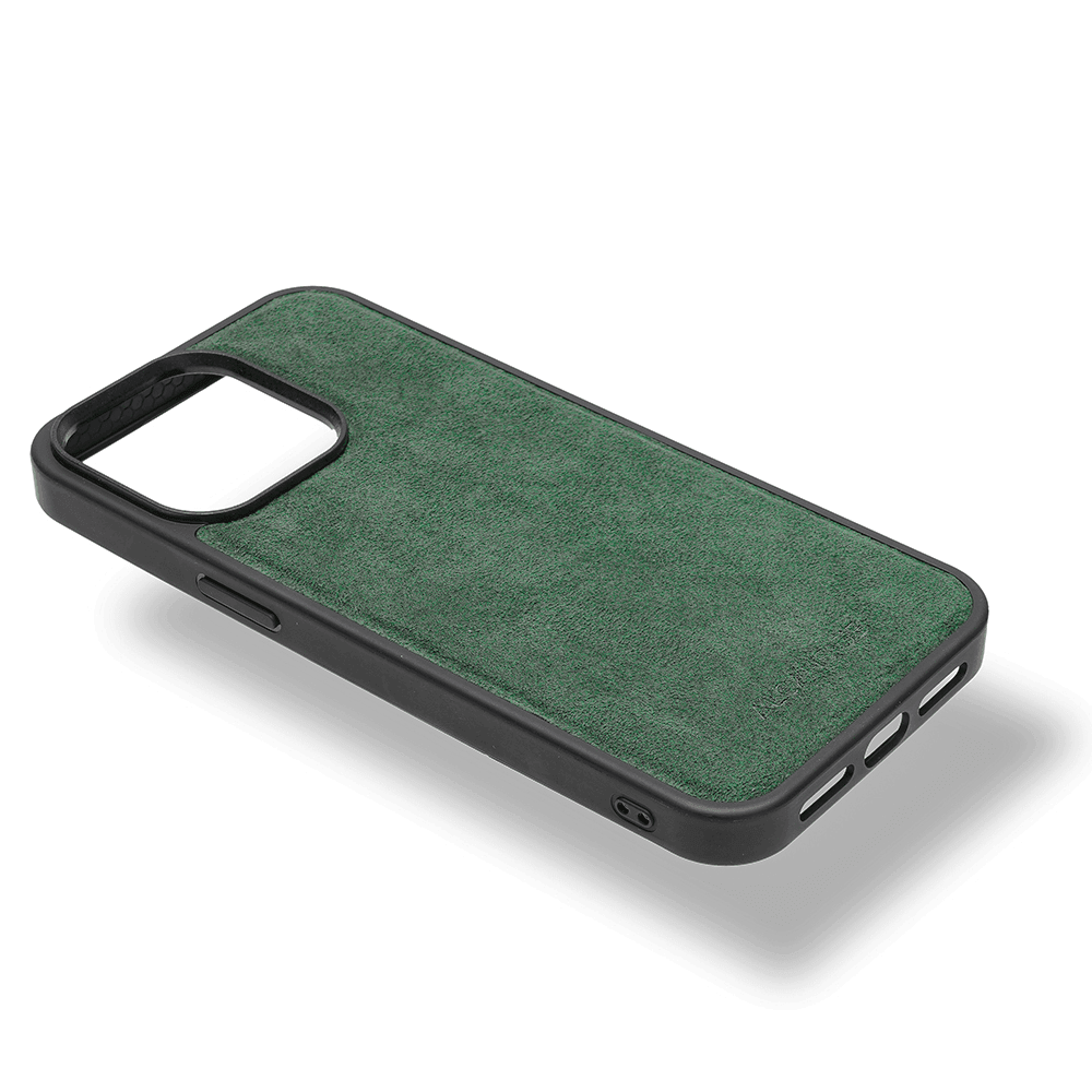 iPhone 12 & 12 Pro - Alcantara Back Cover - Midnight Green - Alcanside