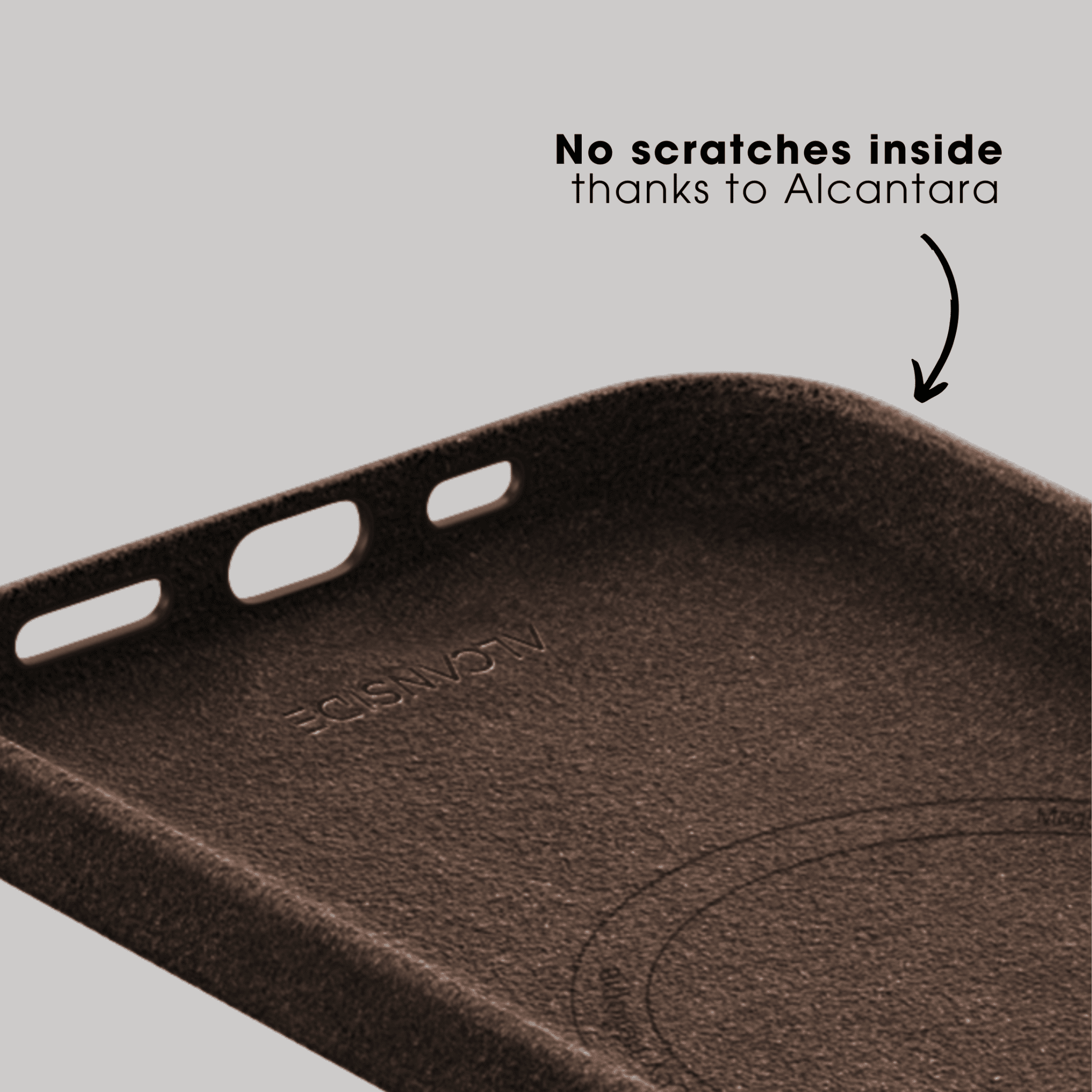 iPhone 15 Pro - Alcantara Case - Chocolate Brown - Alcanside