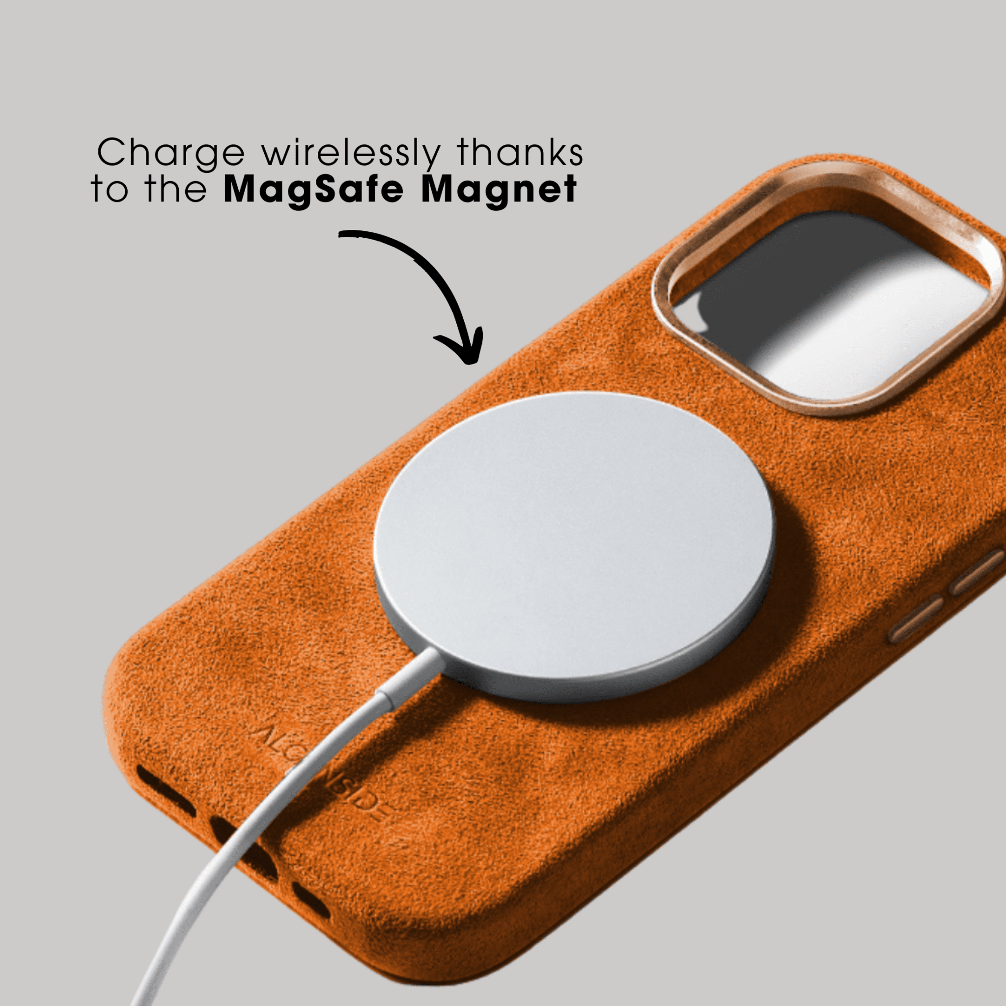 iPhone 15 Pro Max - Alcantara Case - Orange - Alcanside