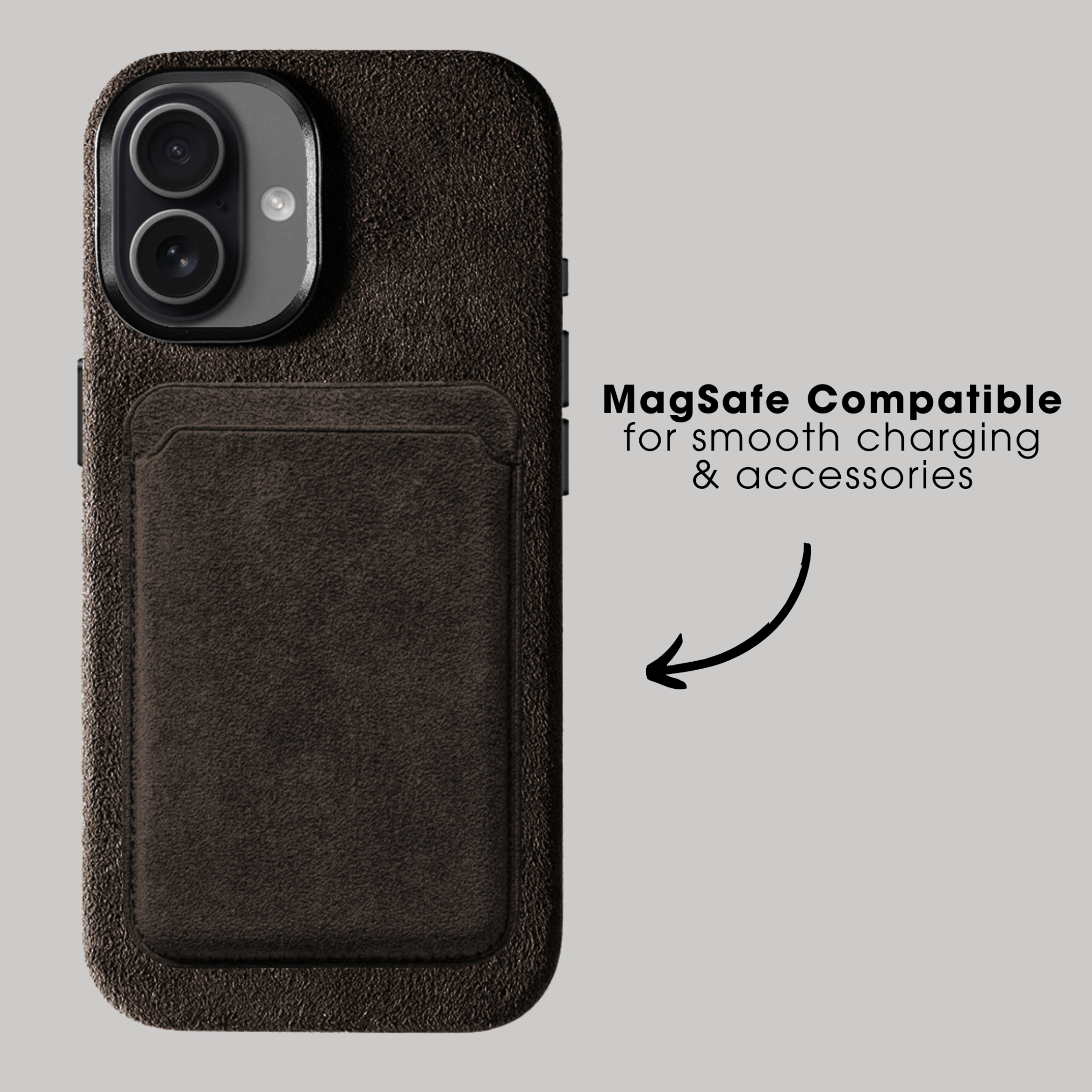 iPhone 17 - Alcantara Case - Chocolate Brown - Alcanside