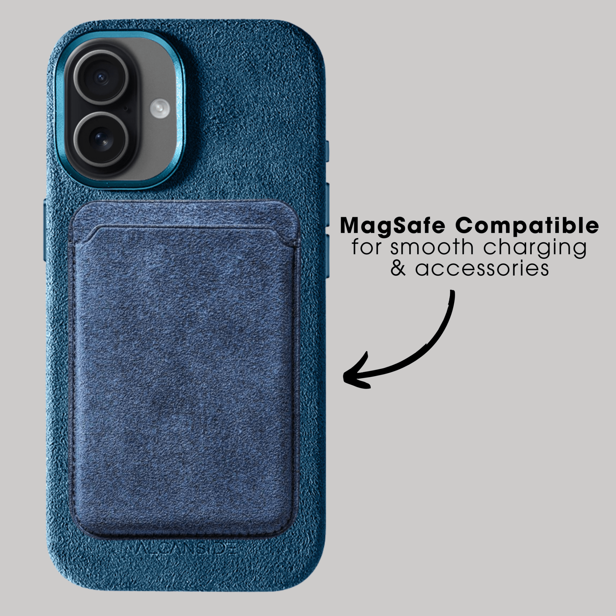 iPhone 17 - Alcantara Case - Ocean Blue - Alcanside
