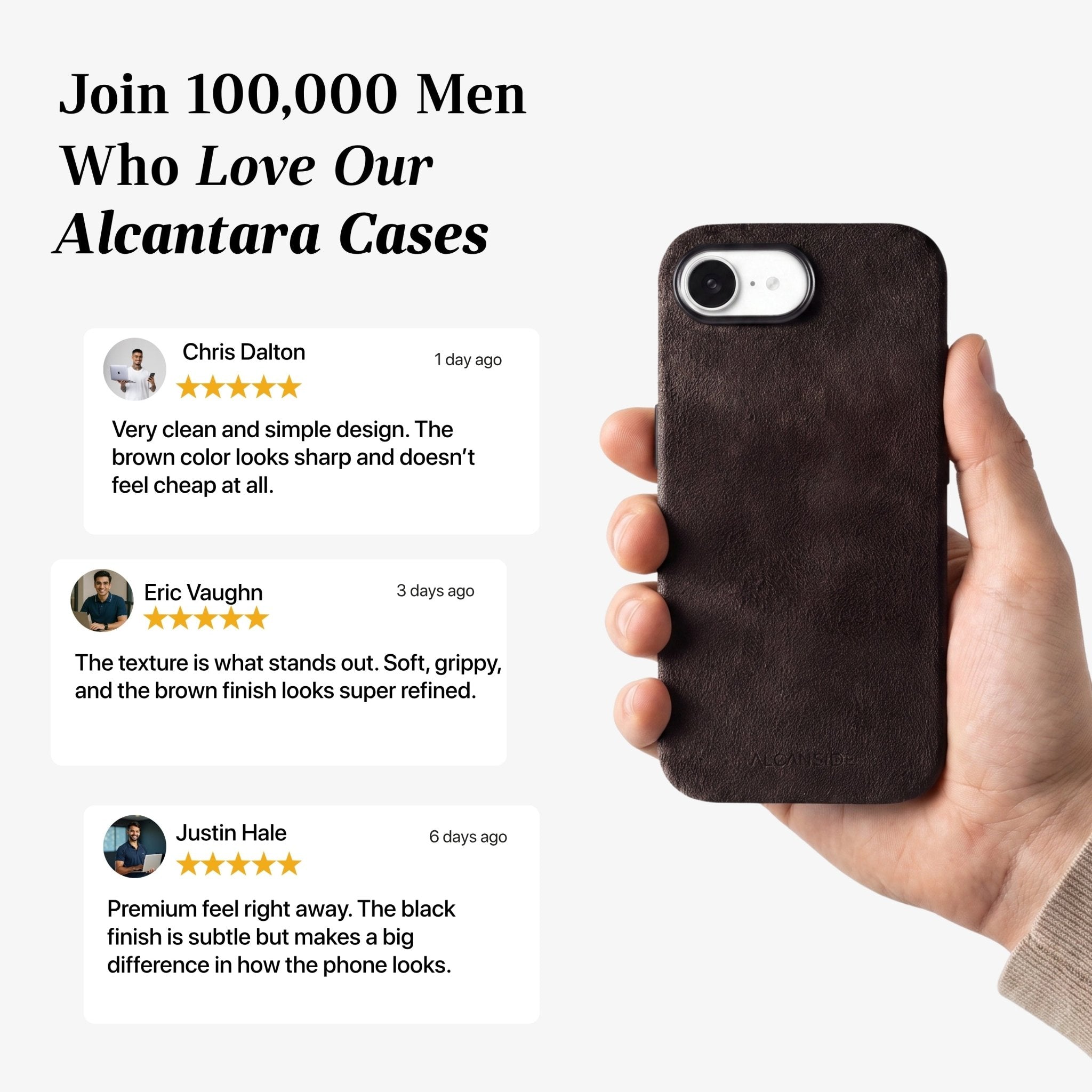 iPhone 17e - Alcantara Case - Chocolate Brown - Alcanside