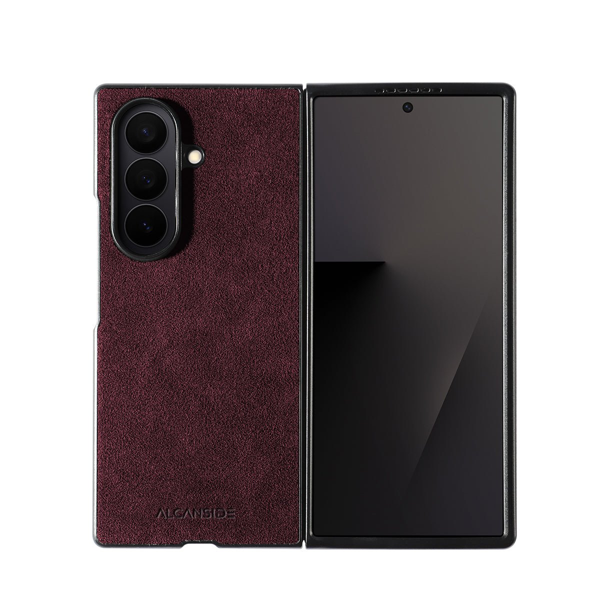 Samsung Galaxy Z Fold 7 - Alcantara Case - Wine Red - Alcanside